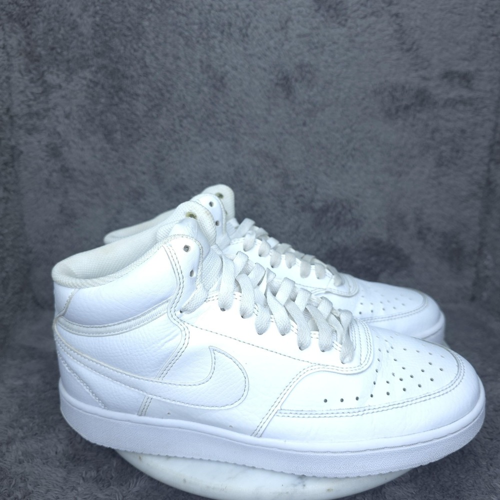 Nike Shoes Womens Size 9 White Leather Court Vision Mid Sneakers CD5436-100